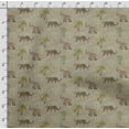 thumbnail image 4 of Soimoi Animals Printed, Cotton Fleece, Fabric by The Yard Sewing DIY Stretch Fabric 56 Inches Wide, WarmFabric for Hats, Coats, Gloves, Blankets, Olive Green, 4 of 5