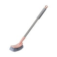 thumbnail image 2 of maxiaoxia Curved Toilet Brush 360° Deep Cleaning Bathroom Toilet Cleaner Scrubber No Dead Angle Toilet Brush Soft Hair Toilet Cleaning Tool for Household Deep Cleaning (Pink), 2 of 6