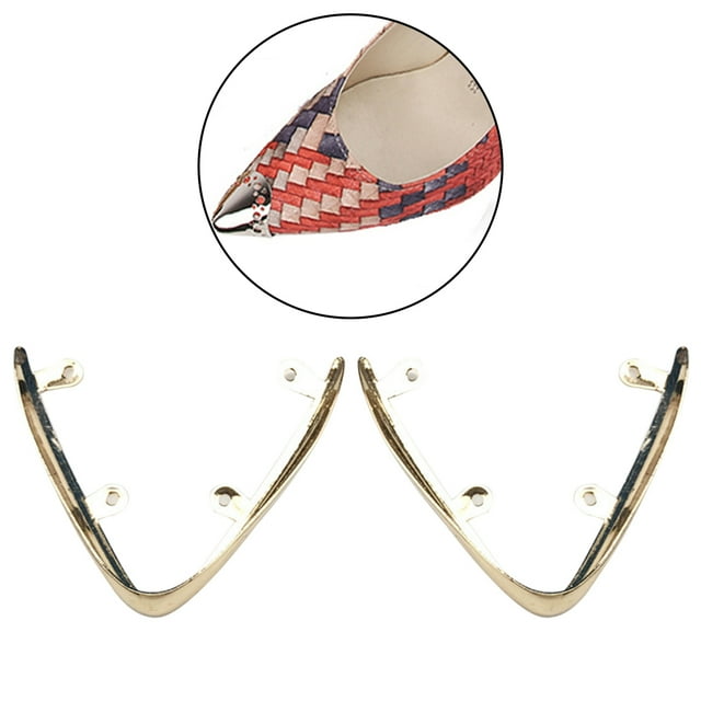 1 Pair Metal Toe Caps Creative Protective Heel Decoration Shoes Supplies