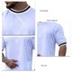 thumbnail image 4 of Camiseta de manga corta blanca de moda para gimnasio y fitness, camiseta de cuello redondo de verano para hombre XL, 4 of 5
