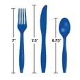 thumbnail image 2 of Party Central 3-Piece Disposable Party Cutlery Sets - 7.5" - Cobalt Blue - Club Pack of 288, 2 of 2