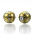 thumbnail image 2 of 200 pc Christmas Electroplate Glass Beads Round with Star Pattern Golden Plated 10mm Hole: 1.2mm Glass, 2 of 2