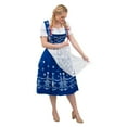 thumbnail image 4 of Dirndl Trachten Haus 3 Piece Long German Oktoberfest Dirndl Cotton Dress for Womens and Girls - Blue, 4 of 12