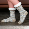 thumbnail image 3 of Cozylook 2-Pack Women's Fuzzy Slipper Socks Sherpa Lined, Non-Slip Grippers, 3 of 6