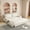 Beige, variant on 73.2" Sleeper Sofa Bed Queen, 3-in-1 Convertible Couch, Modern Pull Out Couches, Comfy Corduroy Futon Sofa, Cloud Loveseat Lounge, Pillow Arm for Small Spaces, Living Room, Apartment,Orange