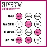 Maybelline Super Stay Powder Foundation Makeup, Full Coverage, 320 Honey, 0.21 oz