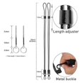 thumbnail image 3 of 2 Pcs Braided Leather Lanyards for ID Badges Holders Keys Long Strap Neck Lanyard Keychain for Men, 3 of 5