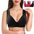thumbnail image 7 of Aboser Womens Front Closure Bra Full Coverage Everyday Bras Beauty Back Comfort Sports Bras Easy Close Bra Front Buckle Corset Underwear 2 Pcs Pack, 7 of 7