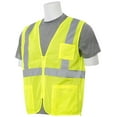thumbnail image 3 of Erb S363P Class 2 Mesh Hi Vis Lime Safety Vest With 4 Pockets, Xs, 3 of 4