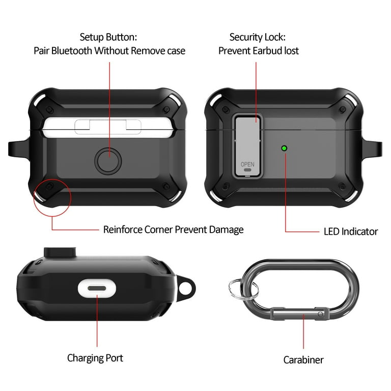 Secure-Click Series for Apple Airpods Pro Case, Nakedcellphone