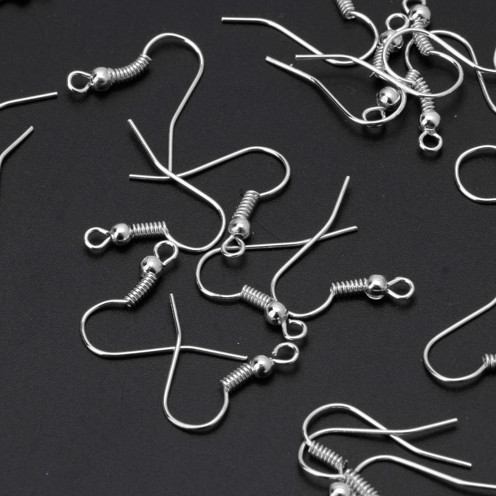 50 X Stainless Steel Earring Hooks Gold Silver, Surgical Steel Earring  Findings, Hypoallergenic Earring Wires Perpendicular Loop -  Norway