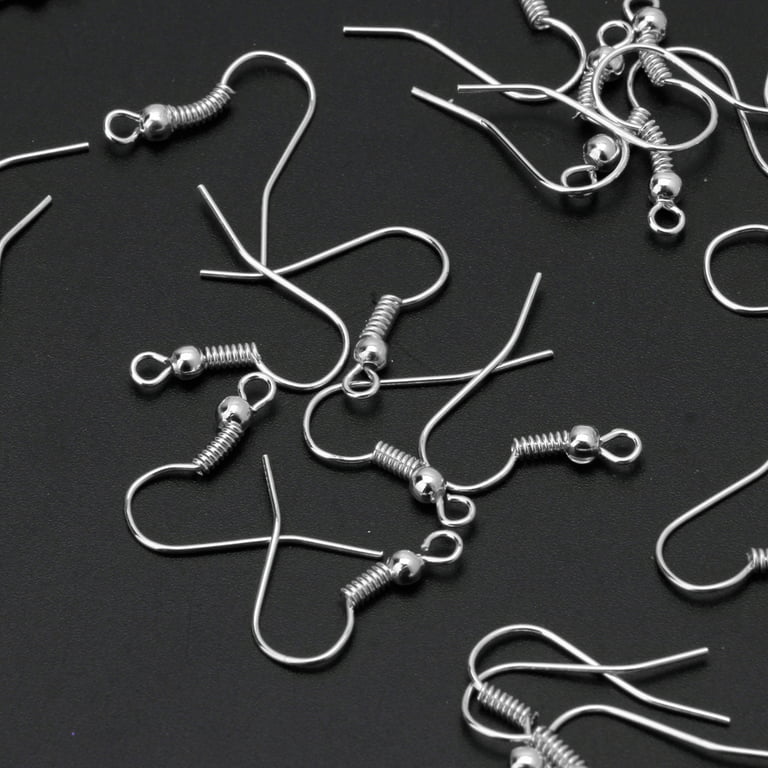 50pcs 316L Surgical Stainless Steel Earring Hooks 15x19mm Gold Silver Tone  Ear Wire Fish Hook DIY Earring Clasp Jewelry Finding