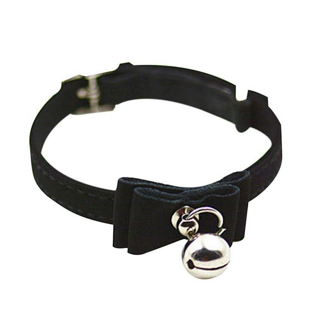 Beau Chiot Chaton Chien Sangle Boucle Collier Chat Boucle Collier pour Animaux de Compagnie Réglable PU Animaux de Compagnie Fournitures Collier de Chat avec Cloche