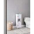 thumbnail image 1 of Wiltshire Freestanding Bathroom Storage Cabinet With Open Shelf, White Wood, 1 of 2