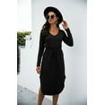 thumbnail image 3 of Women's Long Sleeve Midi Shirt Dress, 3 of 5