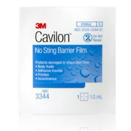Cavilon Skin Barrier Wipe 1.0 mL Wipe, No Sting, Alcohol Free, Sterile, Fast-drying, Non-sticky, Hypoallergenic, Non-cytotoxic, 3344 - Case of 120