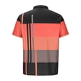thumbnail image 5 of Afuyipoi Men's Printed Polo Shirt,Loose - Fitting Turndown Collar Casual Short - Sleeve Tees Red S, 5 of 8