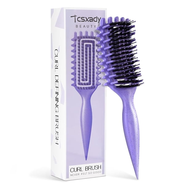 Cepillo para rizos Cepillo definidor de rizos Cepillo ventilado para cabello mojado y seco Reduce el frizz