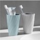 thumbnail image 2 of 2 piezas de tazas para dientes para el hogar, tazas portátiles para hacer gárgaras, tazas simples para cepillos de dientes, soportes para cepillos de dientes de viaje (gris y blanco), 2 of 3