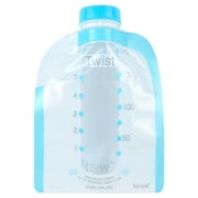 Kiinde Twist Pouch Direct-Pump Direct-Feed Twist Cap Breast Milk Storage Bags for Pumping, Freezing, Heating and Feeding, Pre-Sterilized, 6 Ounce, pack of 40