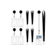 thumbnail image 1 of Portagafete Yoyo Porta Credenciales Lanyard Vertical 5 Pcs NEGRO/TRANSPARENTE, 1 of 5