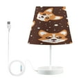 thumbnail image 2 of Cartoon Corgi Dog Face Desk Lamp LED Table Nightstand Lamps with 3 Color Temperatures for Home Bedroom Living Room Decor 6x11, 2 of 8