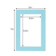 thumbnail image 3 of Aqua Blue Acid Free 5x7 Picture Frame Mats with White Core Bevel Cut for 4x6 Pictures - Fits 5x7, 3 of 3