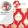 thumbnail image 2 of Yayeee Dish Drying Mat for Kitchen Counter 16"x18" Microfiber Absorbent Pad, Orange Christmas Ornaments Pattern, 2 of 7