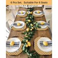 thumbnail image 4 of 13 Inch Round Placemats Set of 4, Christmas Gnomes Non Slip Heat Insulation PP Table Mats, Winter Xmas Snowflakes Textured Yellow Washable Place Mats for Kitchen Dining Party Table Decor, 4 of 7