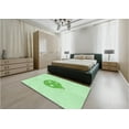 thumbnail image 5 of Ahgly Company Machine Washable Indoor Square Transitional Mint Green Area Rugs, 8' Square, 5 of 7