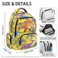 thumbnail image 5 of Chririnla Dinosaur Skeleton Print Ergonomic Kids School Backpack for Campus Travel, Large Capacity Waterproof 600D Polyester Kids Backpacks, 5 of 10