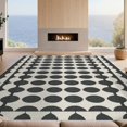 thumbnail image 2 of Design&I 3'x5' Washable Area Rug Low Profile & Durable Daily Traffic Ready Door Curved Checkerboard Geometric Contemporary Decorative Front for Home Office, Hallway, 2 of 7
