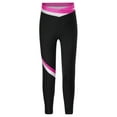 thumbnail image 3 of Linjinx Kids Girls Figure Skating Pants High Waist Ice Skating Leggings Gym Yoga Slim Fit Bottoms Hot Pink 12, 3 of 6