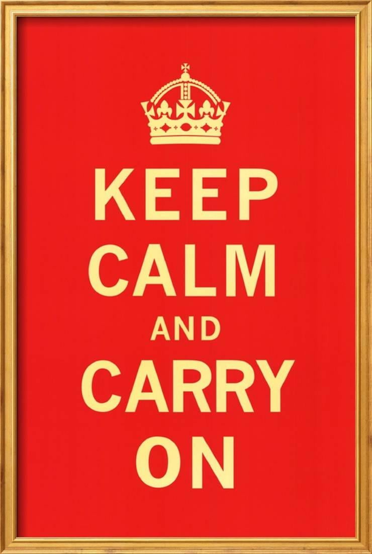 Keep Calm And Carry On Framed Art Print Wall 17x24 Com