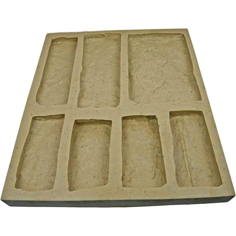 Jiarui Veneer Stone Rubber Mold for Concrete or Plaster, Limestone Flats, 22.75x20.5, Version 2, Recycled Material, Size: One Size