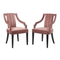 thumbnail image 2 of Modway Virtue Performance Velvet Dining Chairs - Set of 2 in Dusty Rose, 2 of 8