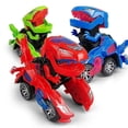 thumbnail image 1 of 2 In 1 Dinosaur Transformation LED Car T-Rex Toys With Light Sound Dinosaur Car Electric, 1 of 4