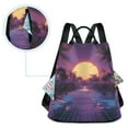 thumbnail image 5 of FORMRS Women's Travel Backpack Purse Anti-Theft Hidden Pockets Casual Shoulder Bag, Blue Neon Road, 5 of 7