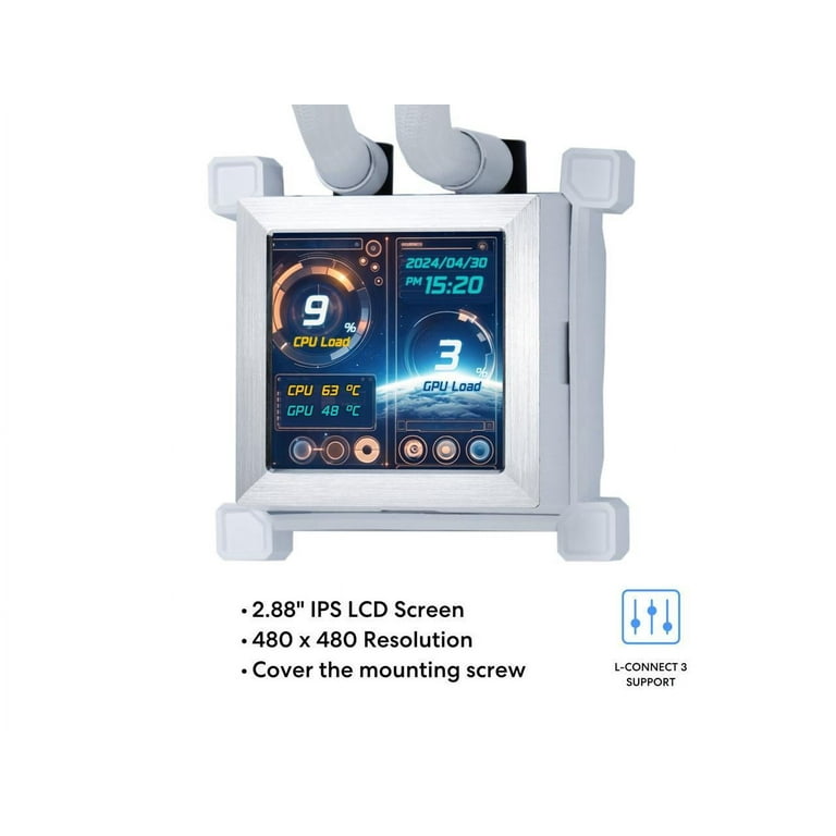 Lian Li HSLCD36SW HYDROSHIFT 360 AIO Liquid Cooler White - Walmart.com