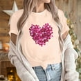 thumbnail image 6 of Tbopshirt Womens Tops,Valentine's Day T-Shirts for Women Graphic,Plus Size Tops,Women Valentines Day Heart Printed Short Sleeve T-Shirt Novelty Graphic Tops Casual Round Neck S-XXXL, 6 of 6