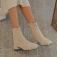 thumbnail image 5 of B91xZ Bottines à Plateforme pour Femmes Antidérapantes Imperméables Chaussures d'Extérieur Confortables Mode Chaussures de Randonnée pour Femmes, Beige 8, 5 of 5