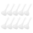 thumbnail image 5 of FRCOLOR 10pcs Plastic Soup Ladle Heat Resistant Kitchen Utensil Food Serving Spoon Asian Soup Spoon Large Flour Spoon White, 5 of 8