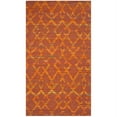 thumbnail image 4 of Contemporary Rug - Straw Patch Wool/Cotton -Rust/Gold-Color:Rust/Gold,Design:Contemporary,Shape:Rectangle,Size:8'L x 5' W, 4 of 8