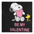 thumbnail image 3 of Playera Peanuts para Mujer, Manga Corta Be My Valentine Snoopy Fit Normal Negro Talla CH, 3 of 4