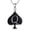 Queen of Spades, variant on Ace of Spades Necklace 925 Sterling Silver Black Spade Playing Card Pendant for Women Men Poker Jewelry Lucky Ace Charm Gift