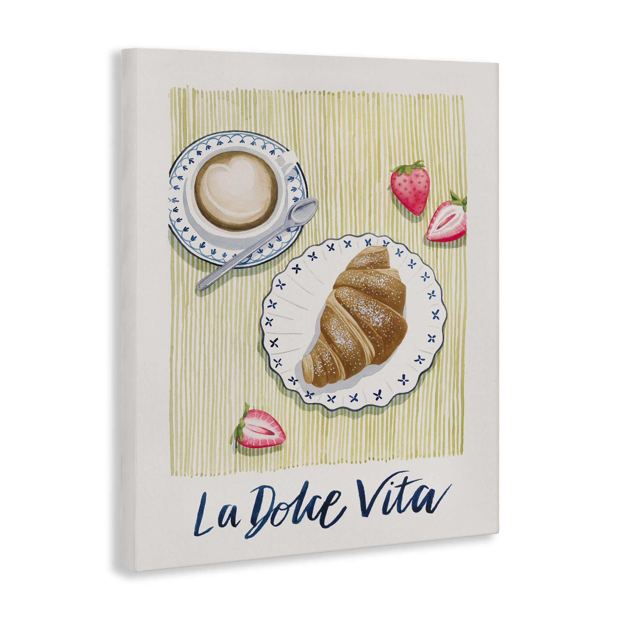 Stupell Industries La Dolce Vita Brunch Food & Beverage Painting Wrapped Canvas Art Print Wall Art, 24 x 30