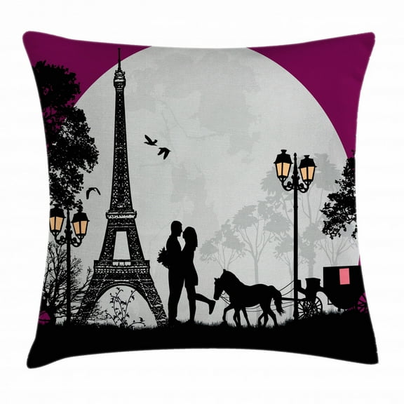 Ambesonne 20" x 20" Black Polyester Decorative Pillow Case