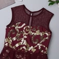 thumbnail image 4 of CHICTRY Girls Floral Sequins Leotard Dress Dancewear Spirit Praise Dance Maxi Skirt,Sizes 6-14, 4 of 7