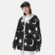 thumbnail image 3 of Balery Crescent and Stars Sudadera ligera de manga larga con capucha y protección solar UPF 50+ para hombre y mujer, ideal para pesca y running-Large, 3 of 7