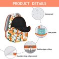 thumbnail image 4 of Small Travel Backpack with Sweet Orange Fruit Design, Lightweight Daily Bag for Summer Use, Cute Kawaii Pattern Featuring Oranges and Aesthetic Cartoon Print, 4 of 6